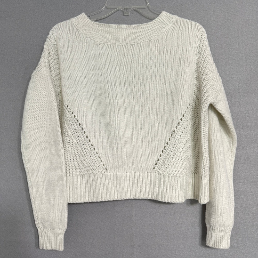 Aeropostale Women's Crew‎ Neck Knit Sweater Long Sleeve Size L Preppy Minimalist